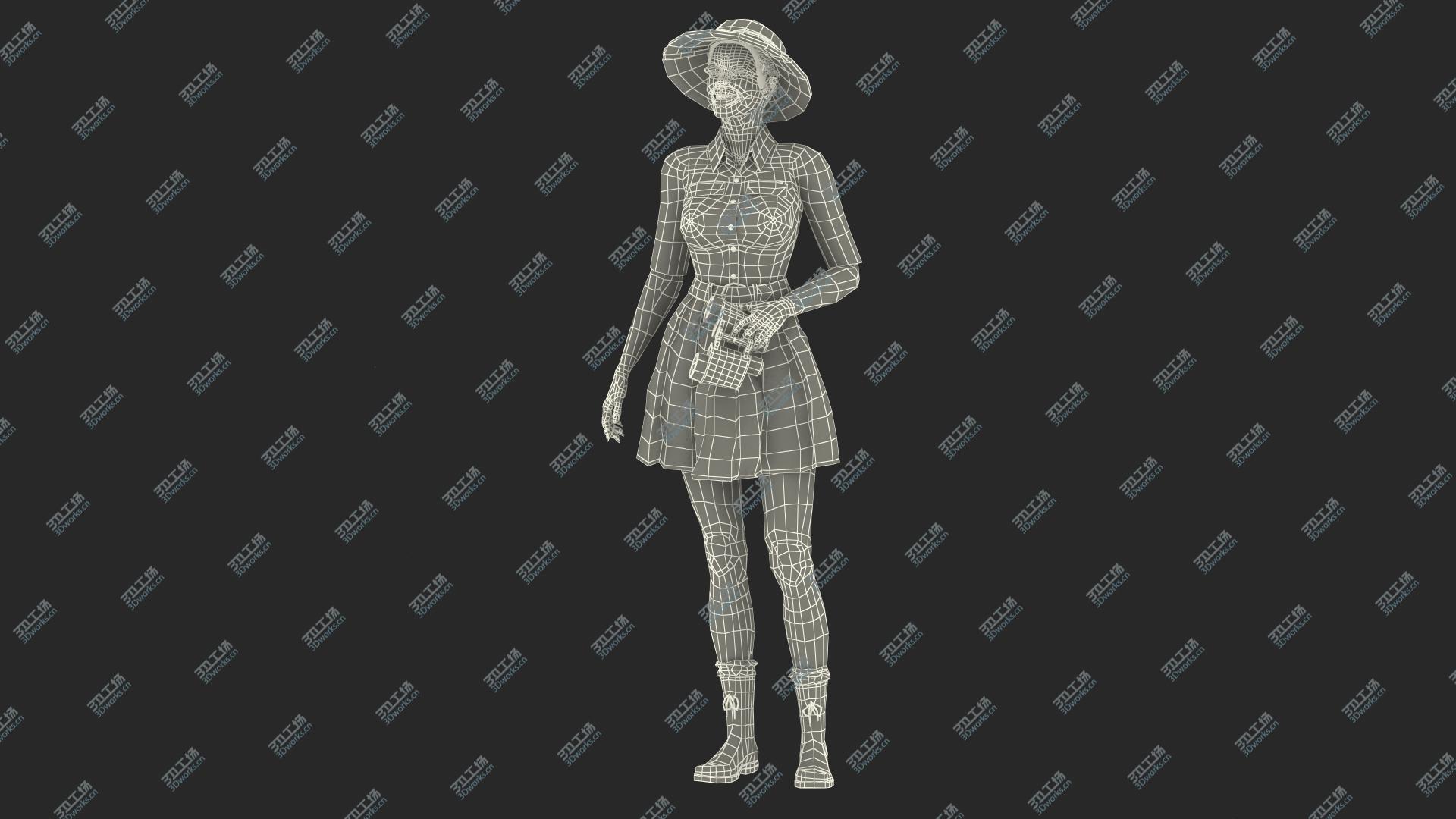 images/goods_img/202104021/3D Light Skin Black Woman Explorer Standing Pose model/4.jpg